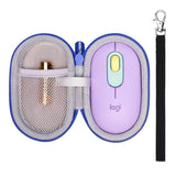 Eva Hard Case For Logitech Pop Mouse- Protective Carrying Storage Bag (Purple