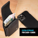 Nite Ize Clip Case Hardshell Universal Rugged Holster - Protective Phone Holder with Belt Clip - Holster for Men's & Women's Belts - Utility Belt Phone Pouch - XX-Large, Black