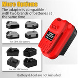 V20 Adapter Use For Craftsman 20V Cordless Tools,For Dewalt 20V 60V And For Milwaukee 18V M18 Li-On Battery Convert To Craftsman V20 Battery,Power For Craftsman 20V Power Tool