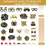 33 Pcs Happy New Year 2026 Photo Booth Props Party Supplies