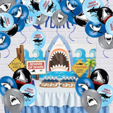 40 Pcs Shark Birthday Balloons Shark Party Balloons Shark Birthday Decorations Blue Ocean Balloons Shark Party Supplies, Shark Birthday Party Supplies