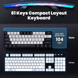 Portable 60% Mechanical Gaming Keyboard, Rgb Backlit 61 Keys Ultra-Compact Game Keyboard With Mouse, Mini Wired Computer Keyboard With Red Switch For Windows, Mac, Laptop, Pc