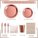 Rose Gold Bridal Shower Decoration Kit: Bachelorette Party Supplies for 25 Guests