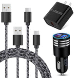 Type C Charger Fast Charger For Samsung Galaxy S25 S24 S23 S22 S21 Z Flip7 Z Fold7 A17 A56 A36 A26 A16 A55 A35 A25 A15 A54 A14 A53 A13,Quick Charge 3.0 Car Charger Wall Adapter +3Ft 6Ft Usb C Cable