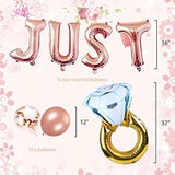 Set Of 12 Just Married Balloons Just Married Banner Bridal Shower Party Balloons Bridal Shower Party Decoration Wedding Party Decoration