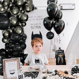 125pcs Black and Dark Grey Balloon Arch Kit for Birthday, Wedding, and Events