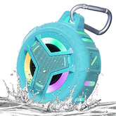 Waterproof Bluetooth Shower Speaker, Ipx7 Floating Portable Wireless Small Speakers, 24H Playtime With Rgb Light For Kayak, Beach, Pool Accessories, Gifts For Unisex -Sky Blue