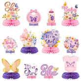 12Pcs Butterfly Baby Shower Party Honeycomb Table Centerpieces, It'S A