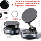 Wireless Charger Car Phone Holder For Magsafe,360°Adjustable Suction Cup Phone Mount For Car Dashboard/Windshield, Compatible With Iphone 16/15/14/13/12 Series (Black)