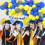 115pcs Royal Blue and Yellow Balloon Arch Kit for Birthday, Baby Shower & More