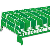 Football Theme Party Disposable Tablecloth Plastic Touchdown Table Cover For Birthday Football Party Games Decoration 54 X 108Inch 3 Pack