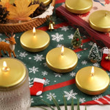 3 Inch Floating Candles 36 Packs Gold Floating Candle For Centerpieces 8-9 Hours Floating Candles 3β Water Candles For Cylinder Vases, Pool, Wedding, Christmas