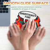 Dumpster Fire Mouse Pad - Hilarious Cute Everything Is Fine Mousepad For Computer Laptop Gaming Office Home Decor, Washable Non-Slip Rubber Base Funny Travel Mouse Pads, 9.72 X 7.2 Inch