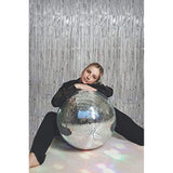 Silver Tinsel Fringe Backdrop Curtains For Parties, 3.2 X 8 Ft Foil Streamer Disco Party Decorations Photo Booth For Birthday, Engagement, New Year Eve, Pack Of 2