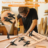 10 Pcs Spring Clamps, 4.5 Inch Plastic Spring Clips Heavy Duty Backdrop Clips For Balloon Arch Photography Woodworking Crafts Tarp Clips Black