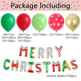 Christmas Balloon Garland Arch Kit, 157Pcs Red Green Gold Latex Balloons With Candy Cane Merry Christmas Foil Balloon For Xmas Holiday New Year Lollipop Party Decorations (Red Green)