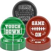 48 Pcs Football Party Supplies Football Plates Footballs Themed Birthday Tableware Set Sports Party Decorations For 2025 Sport Game Favors Touchdown Dinner Plate Dessert Plates