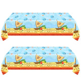 2Pcs Summer Ocean Party Tablecloths,42 * 71Inch,Summer Beach Surfing Birthday Decoration Supplies