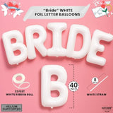 , Giant Bride Balloons White - 40 Inch | Bachelorette Party Decorations | White Bride Balloon For Bridal Shower Decorations | Bridal Shower Balloon | Bachelorette Balloons