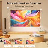 Netflix Built-In & Native 1080P Projector Smart Projector With Wifi And Bluetooth, Auto Focus & Keystone Portable Outdoor Projector 4K Supported, Compatible With Tv Stick Smartphone/Hdmi/Usb