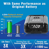 ?Upgrade? 40V 6.0Ah Replacement Battery For Kobalt 40V Max 2540C-06 High Capacity Lithium-Ion Battery Kb440-03 Kb2540C-06 Kb640-03 Kb240-06 For Cordless Power Tools