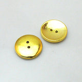 Gold Round Plastic Buttons 2 Holes Sewing Craft 25Mm 30Pcs