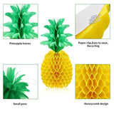 12 Pieces 14 Inch Pineapple Party Decoration Honeycomb Centerpieces Pineapple Tissue Paper Centerpieces Table Decorations For Hawaiian Luau Party Birthday Wedding Home Favor