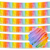 6 Pack 10 Ft Light Rainbow Foil Fringe Garland Metallic Streamers Tinsel Banner Wall Hanging Garland Backdrop For Parade Floats, Halloween, Christmas, Thanksgiving, New Year Party Decorations