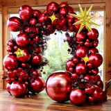 Double Stuffed Burgundy Balloon Arch for Birthday Valentines Party Decor