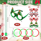 40pcs Light Up Christmas Headbands Glasses Wristbands Glow Party Favors