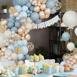 151Pcs Blue & Gold Balloon Garland Kit for Baby Shower, Birthday, or Party Decorations