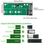 Ad905A Sata Iii 3 To M.2 (Ngff) Ssd 7+5 Pin Connector Converter Adapter Card (