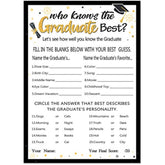 Who Knows The Graduates Best - Grad Graduation Party Game 2025 Party Supplies Decoration- 30 Cards