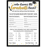 Who Knows The Graduates Best - Grad Graduation Party Game 2025 Party Supplies Decoration- 30 Cards