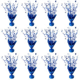 12 Pcs Metallic Foil Spray Centerpiece Party Star Table Decoration Brust Glitter Table Topper Decor For Birthday Graduation Holiday Christmas Dining Celebration New Year Party Supplies, Blue