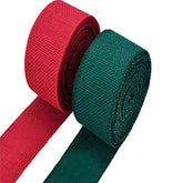 2 Rolls Burlap Wired Ribbon Natural Weave Ribbon With Wired Edge For C