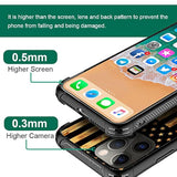 Compatible With Iphone 14 Case?Design Pattern Back Bumper Anti Scratch Reinforced Corners Soft Tpu Caver,Cases For Men Women-Wood American Flag Fish