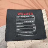 Welder Nutritional Facts Gag Gift Mouse Pad - Funny Welding Gifts For Men - Welder Gifts - Blacksmith Worker Mouse Mat 9.5 Inch