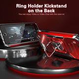 For Se 2020 Case With Screen Protector,Shockproof Drop Test Cover With Car Mount Kickstand Lightweight Protective Case For 6/6S/7/8/Se 2020/Se 3/2022, Red