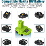 Battery Adapter For Makita For Ryobi, Battery Adaptor Convert For Makita 18V Battery To For Ryobi 18V Power Tools(No Battery)