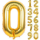 40 Inch Gold Number Balloons (Gold 0)