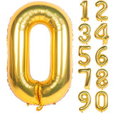 40 Inch Gold Number Balloons (Gold 0)