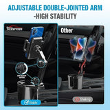 Cup Holder Phone Mount, 2 In 1 Cup Holder Expander For Car Long Arm With 360°Rotation Cup Holder Cell Phone Holder For Car Compatible With All Smartphones