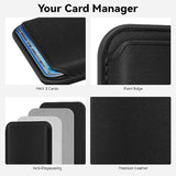 Stronger Magnetic Wallet Cell Phone For Iphone 15 Series, Rfid Leather Phone Wallet Stick On Series Of Iphone 14/13/12 Pro/Promax And Devices, Black