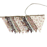 Brown Floral Collection 100% Cotton Banner – Rustic Floral Bunting for Wedding, Baby Shower & Party Decorations