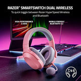 Razer Barracuda X Wireless Gaming & Mobile Headset (PC, PlayStation, Switch 2, Android, iOS): 2.4GHz Wireless + Bluetooth - Lightweight - 40mm Drivers - Detachable Mic - 50 Hr Battery - Quartz Pink