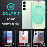 For Samsung Galaxy S25 Plus Case, Military Grade 3 In 1 Heavy Duty Shockproof/Drop Proof/Dust Proof Case With 2Pcs Tempered Glass Screen Protector & 1Pcscamera Lens Protector (Black/Grey)