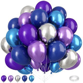 50PCS Purple and Blue Balloons Set, Space Theme Balloons for Birthday & Baby Shower