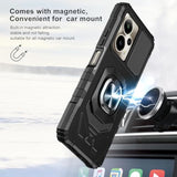 For Cricket Outlast 5G 2024 Case/At&T Motivate Pro 5G Phone Case, Work With Magnetic Car Mount, With Screen Protector, Heavy Duty Rugged Protective Cell Phone Cover, Case With Kickstand.(Black)