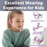 Kids Bluetooth 5.2 Open Ear Headphones 85dB Waterproof 20H Playtime Purple